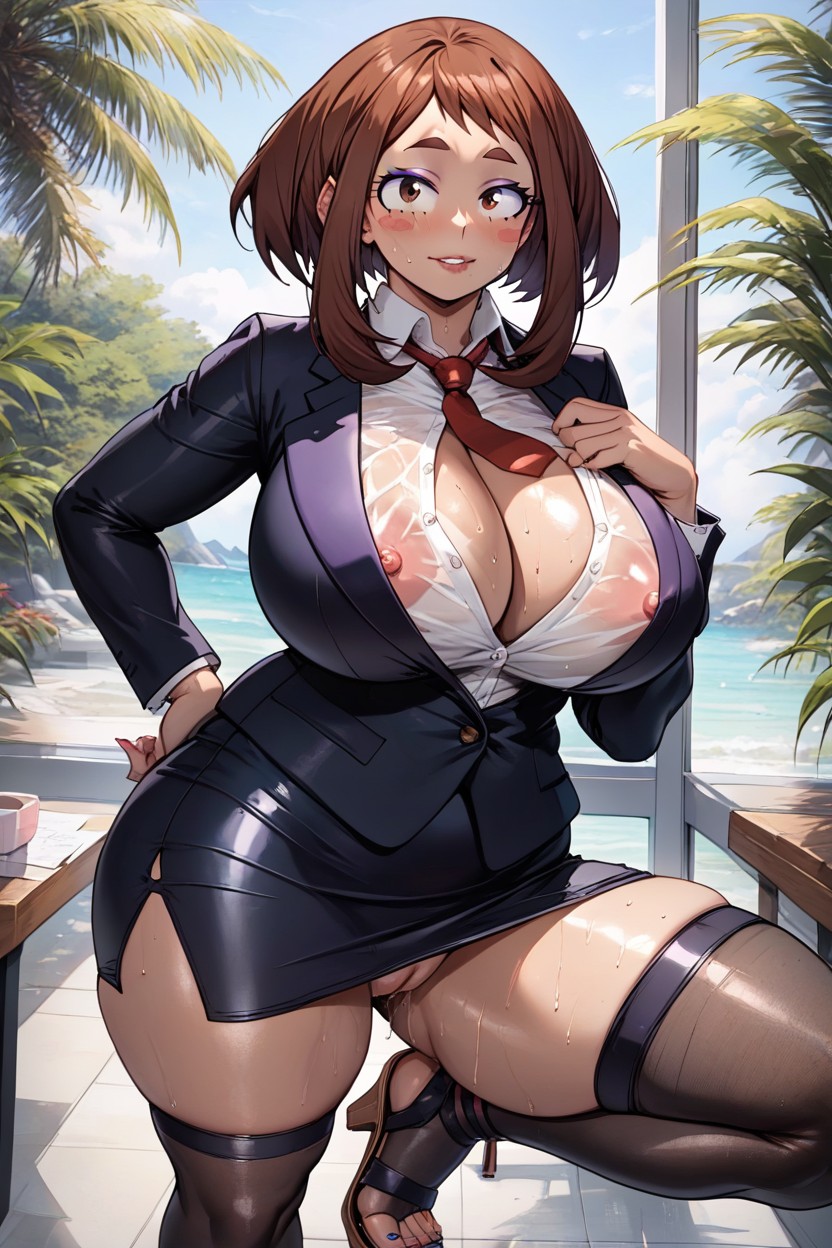 Glossy Eyeshadow, Glossy Eyeshadow, Round Eyes Hentai AI Porn