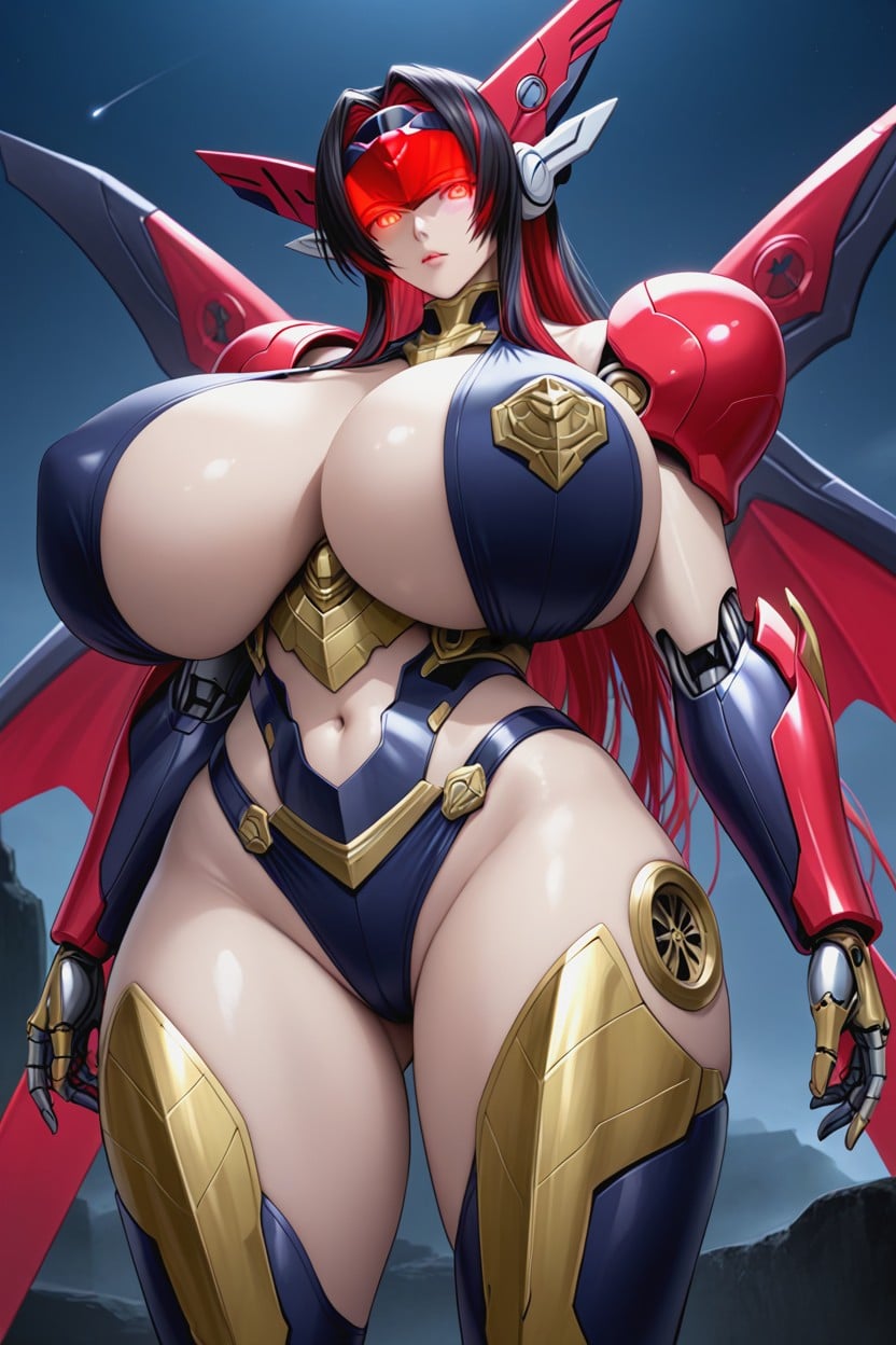 Headband, Huge Horns, Hourglass Body Hentai AI Porn