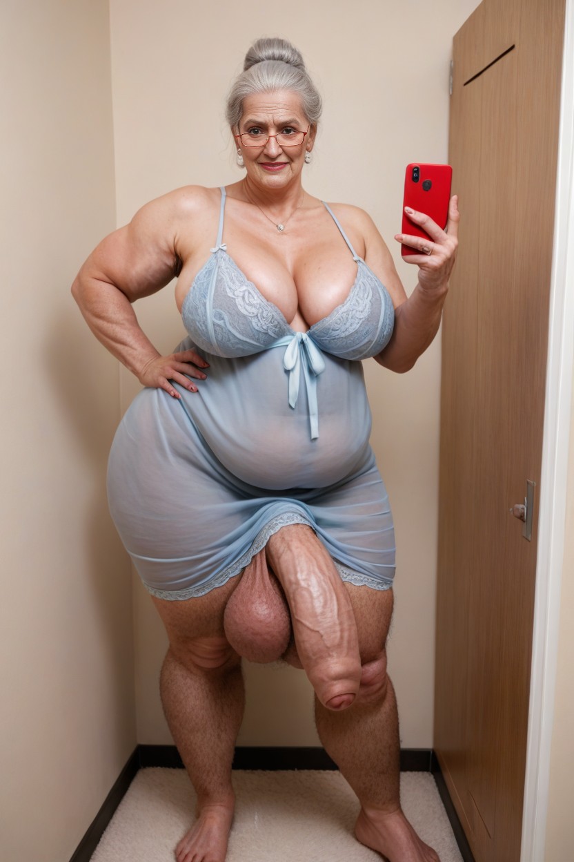 Large Ass, Hair Bun, Large Hips AI Porn