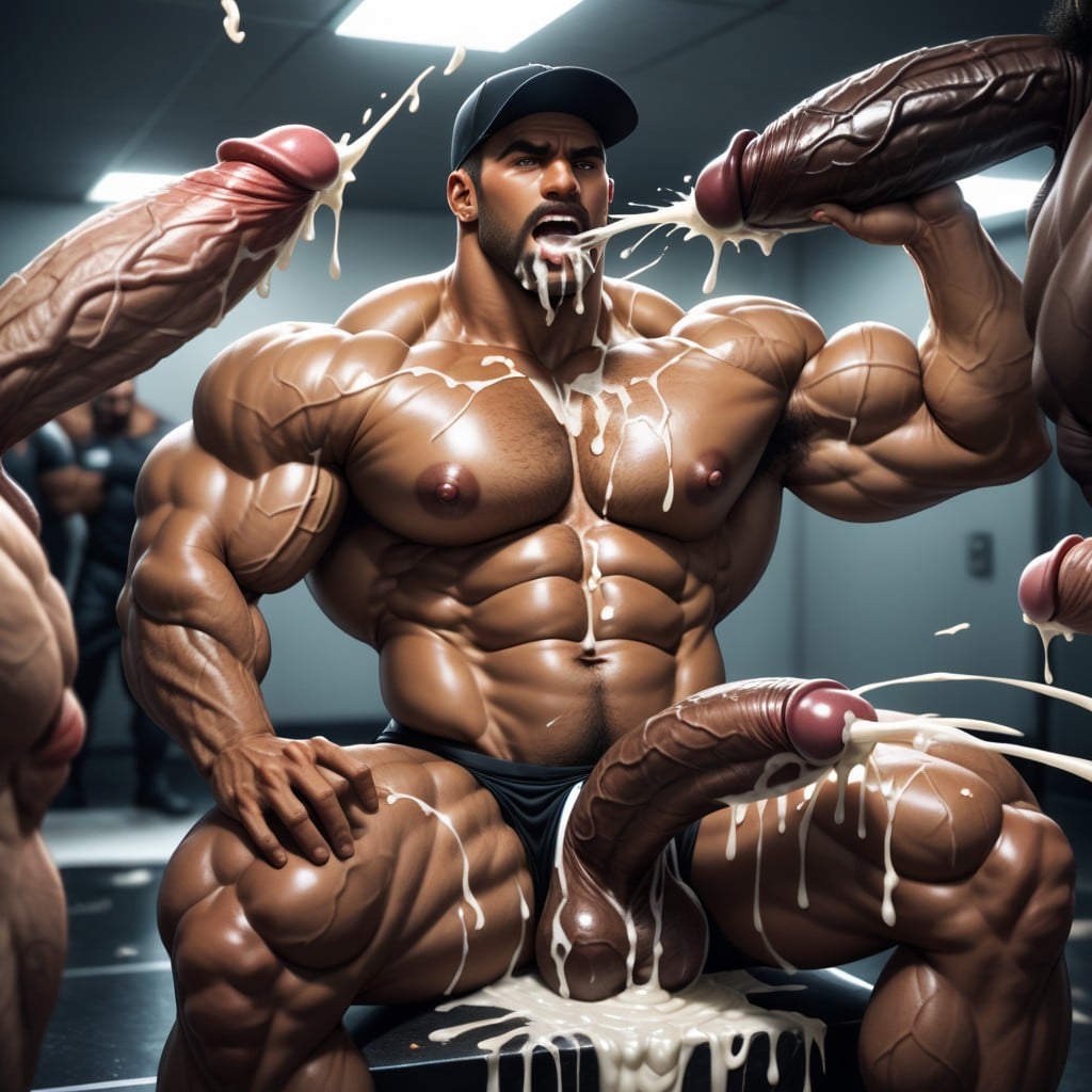 Cum Everywhere, Gigantic Muscles, Black Only AI Gay Porn