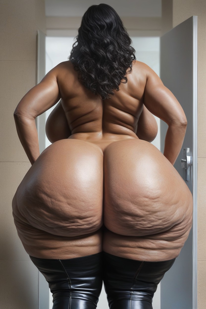 Hyper Wide Hips, Round Ass, Naked AI Porn