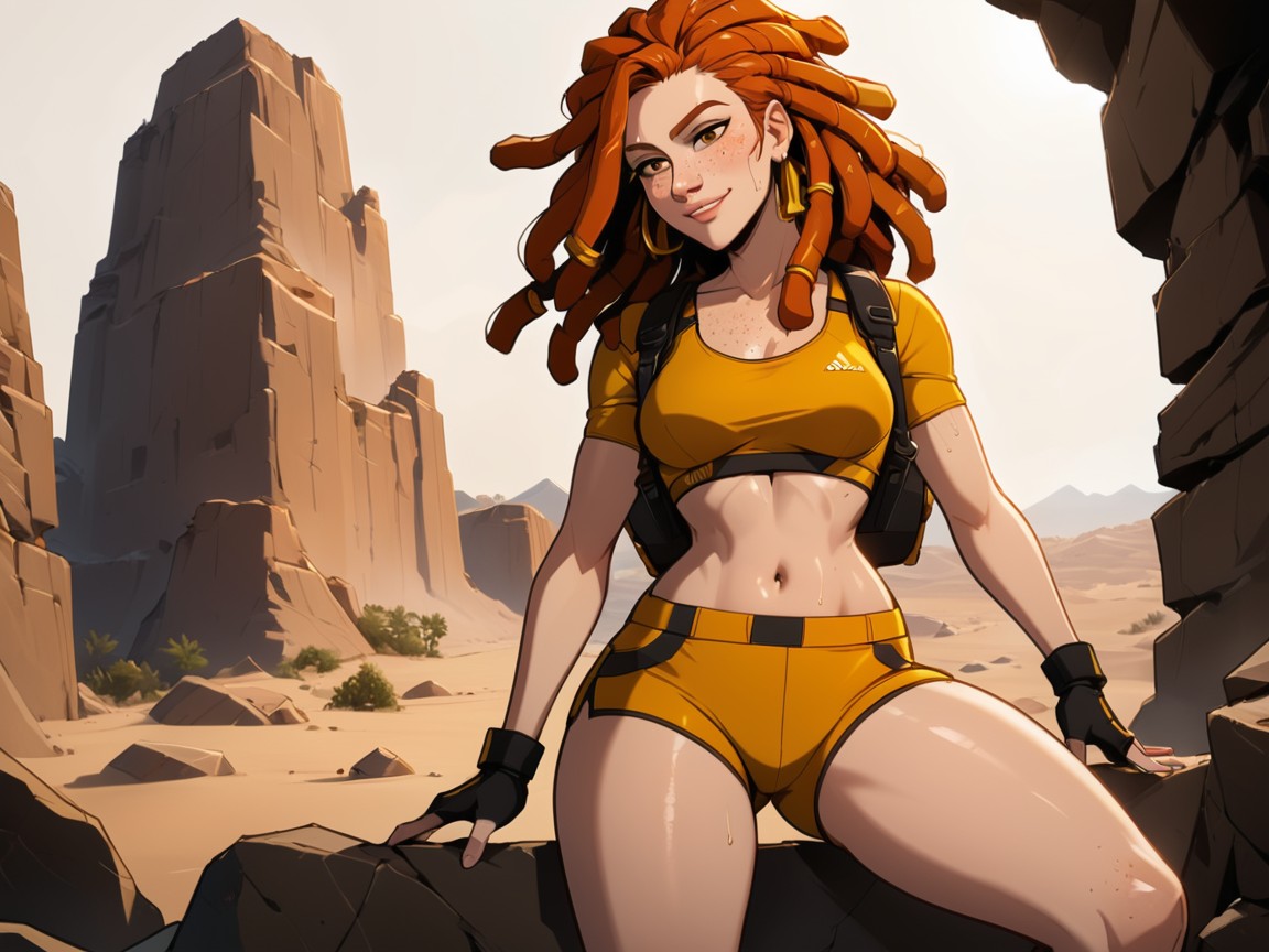 Fingerless Gloves, Chest And Hips Proportionate, Nsfw AI Porn