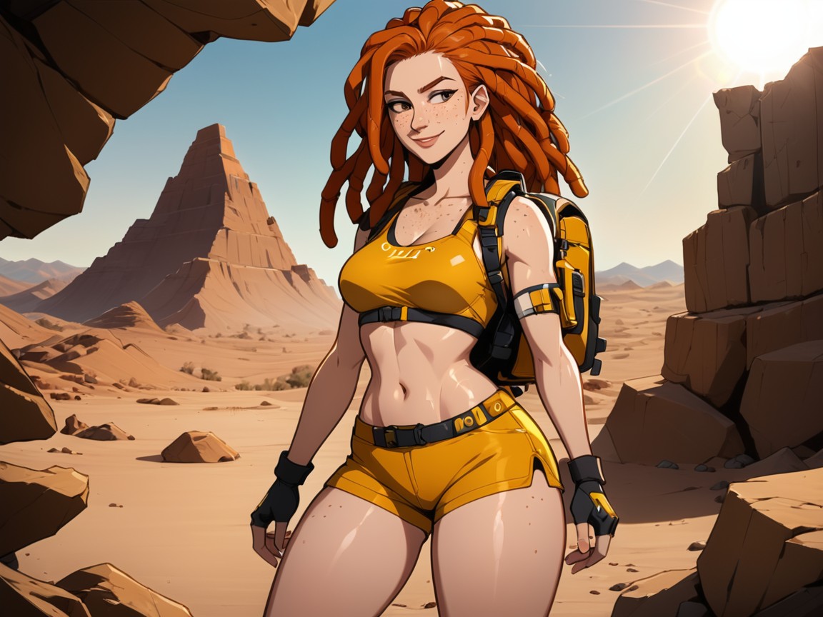 Sleek Legs, Rounded Abdomen, Light Tan Skin AI Porn