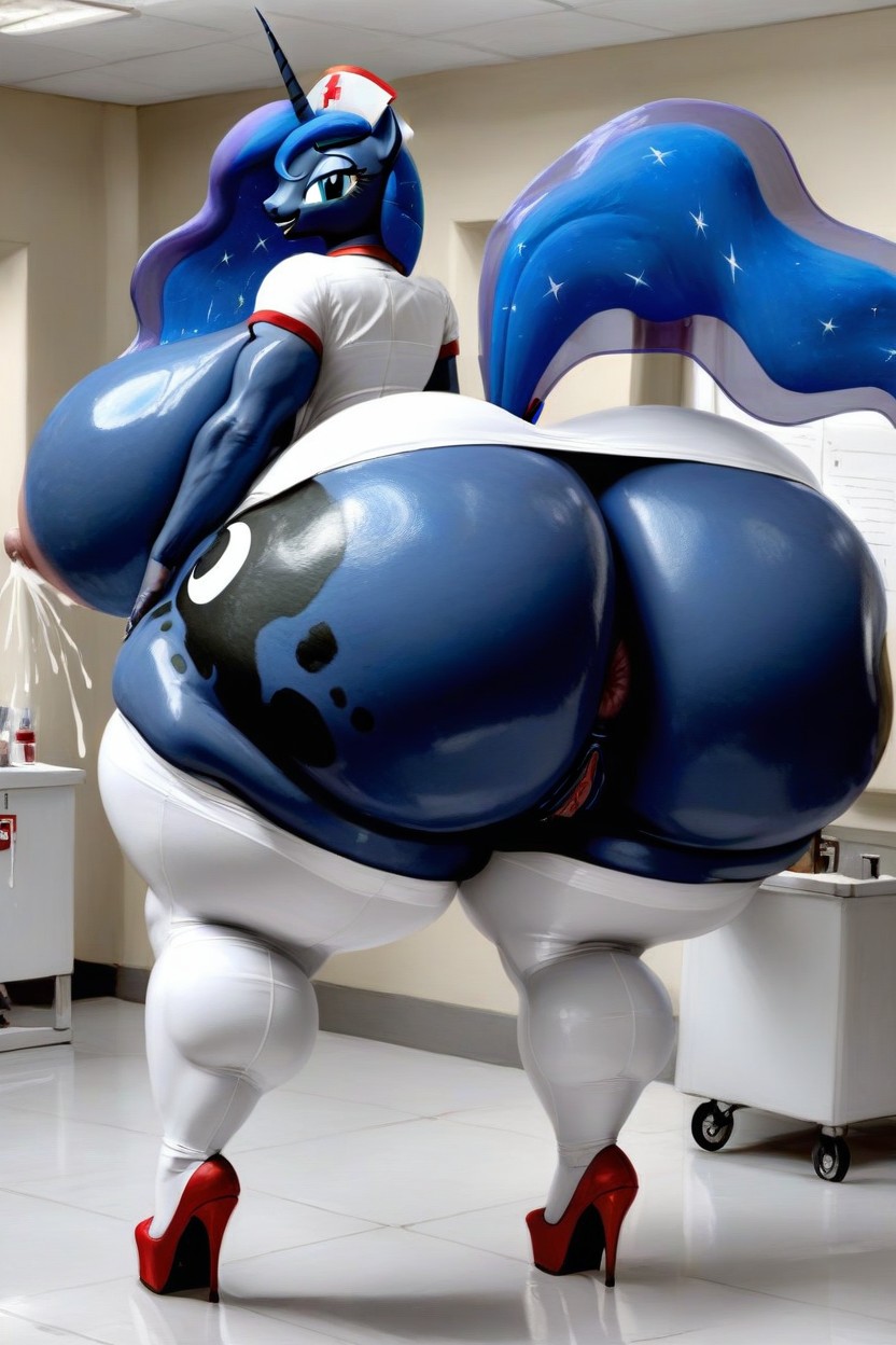 Huge Ass, Gigantic Butt, Pony Woman Furry AI Porn