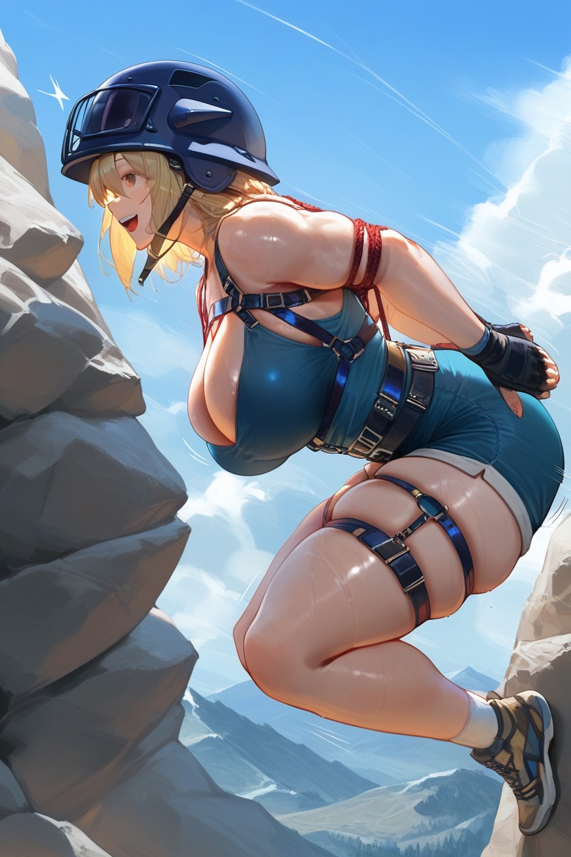Large Breasts, Cloud, Sweaty Hentai AI Porn