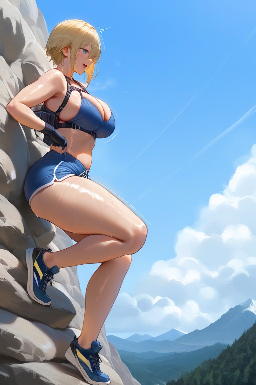 Cotton Shorts, Skinny, Sweaty Hentai AI Porn
