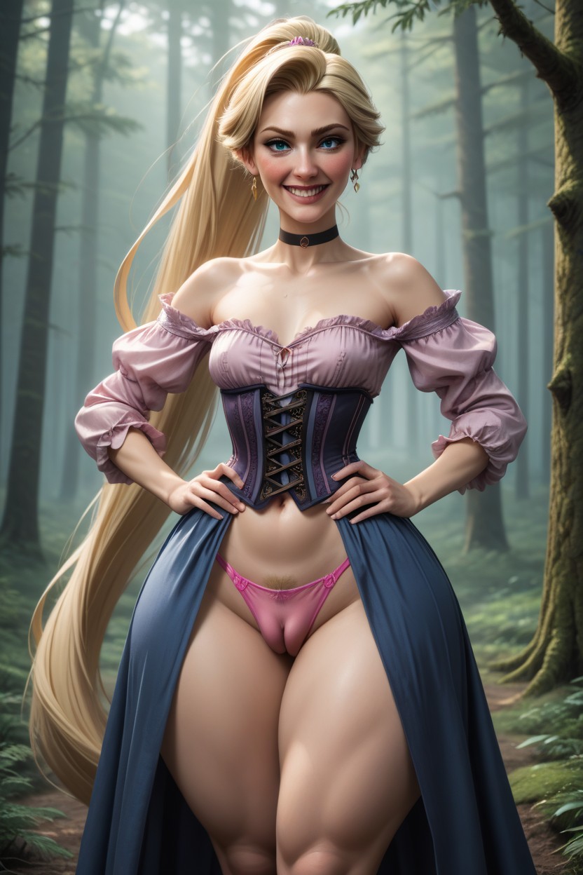 Navel Exposed, Motion Lines, Ultraskinny AI Porn