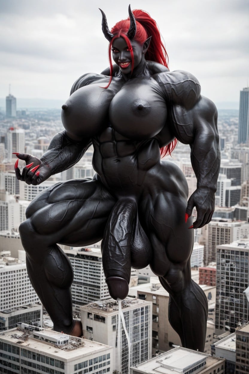 Red Nail, Red Eyes, Giantess 人妖AI黃片