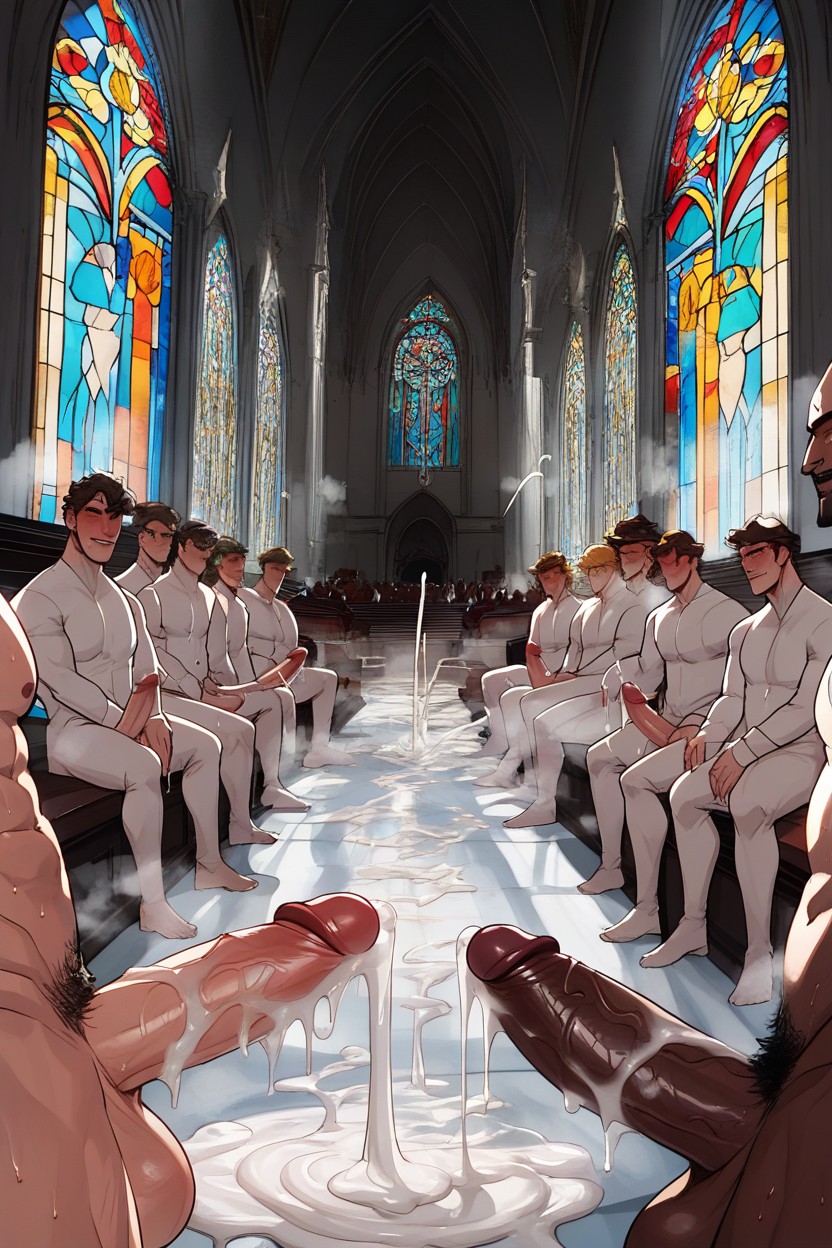 Church, Vapor, Penis Focus AI Gay Porn