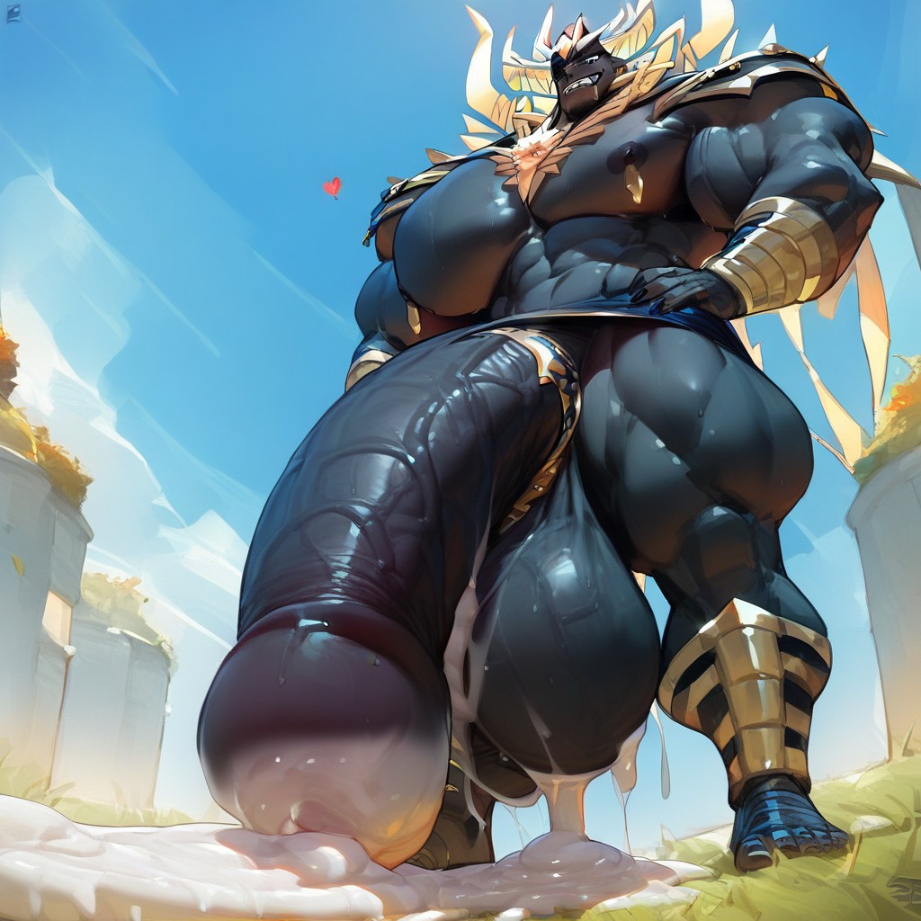 Standing, Huge Muscular, Cock Furry AI Porn