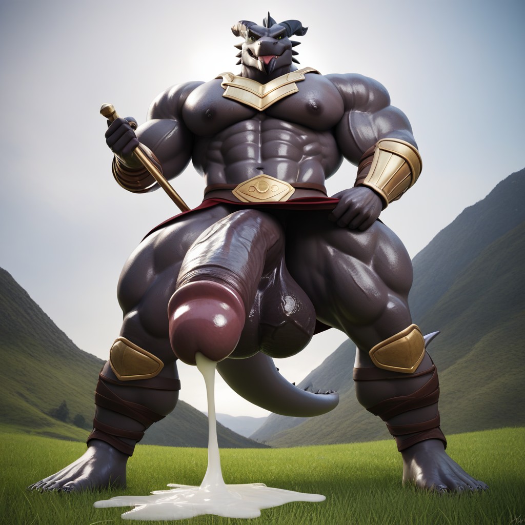 Gigantic Bulge, Have A Beard, Dragon Furry AI Porn