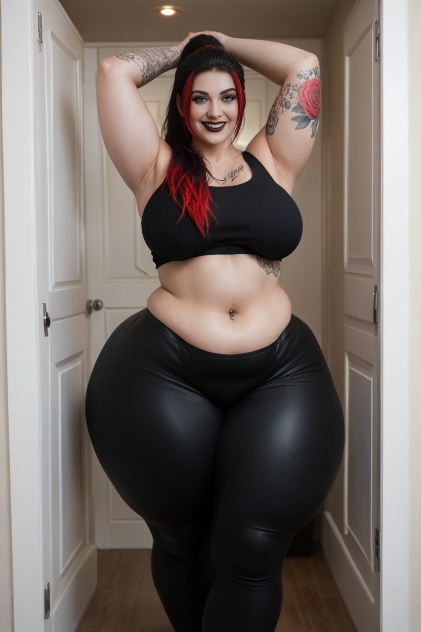 Blue Eyes, Massive Legs, Bbw AI Porn