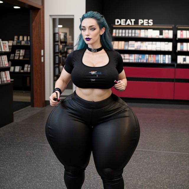 Eight Feet Tall, Extremely Steroid Muscular, Steroid Thick Thighs AI Porn
