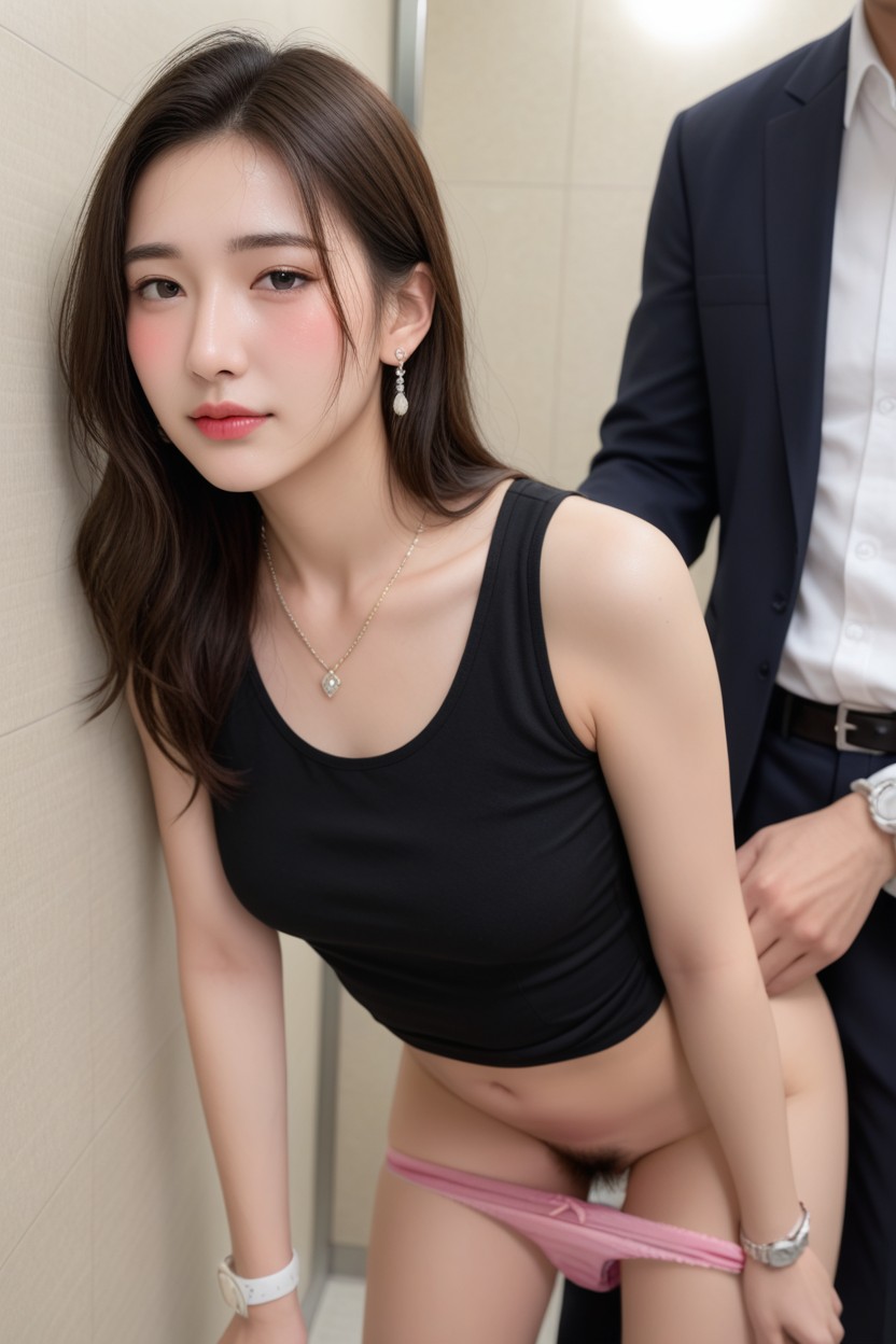 Skinny, Man With Huge Penis, Embarrassed Asian AI Porn