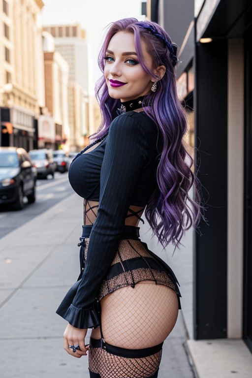 Full Body Shot, Cleavage, Mischievous (smiling While Blushing) AI Porn