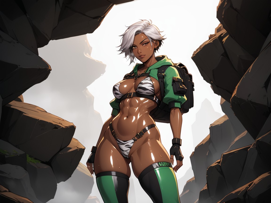 Squared Hips, High Brightness Effects, Afterimage AI Porn