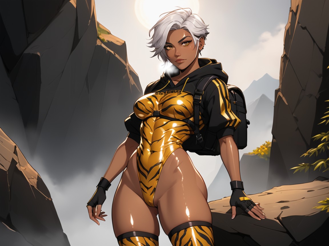 Wide Proportionate Waist, Low Torso Height, Rim Lighting AI Porn