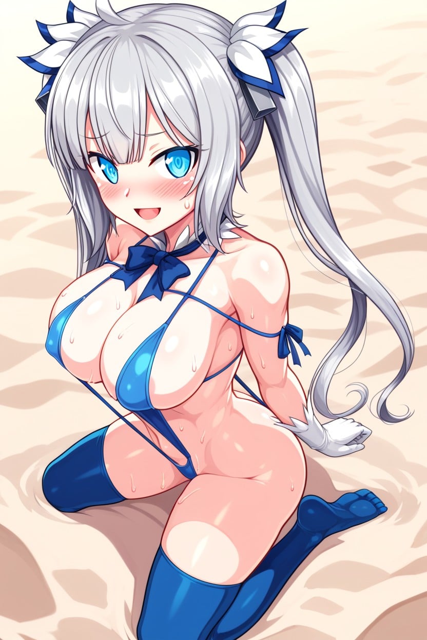 Front View, Sweaty, Smiling Hentai AI Porn
