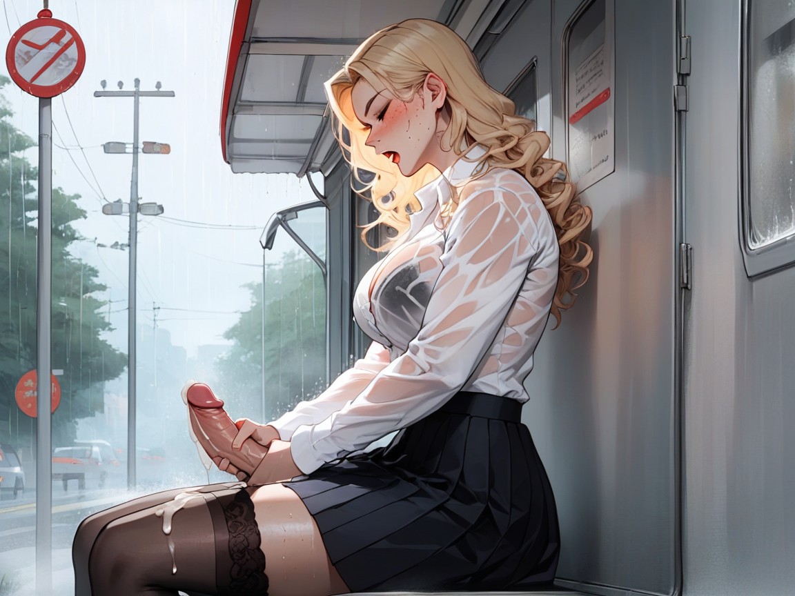 Large Breast, Bulge Under Skirt, Fat Hentai AI Porn