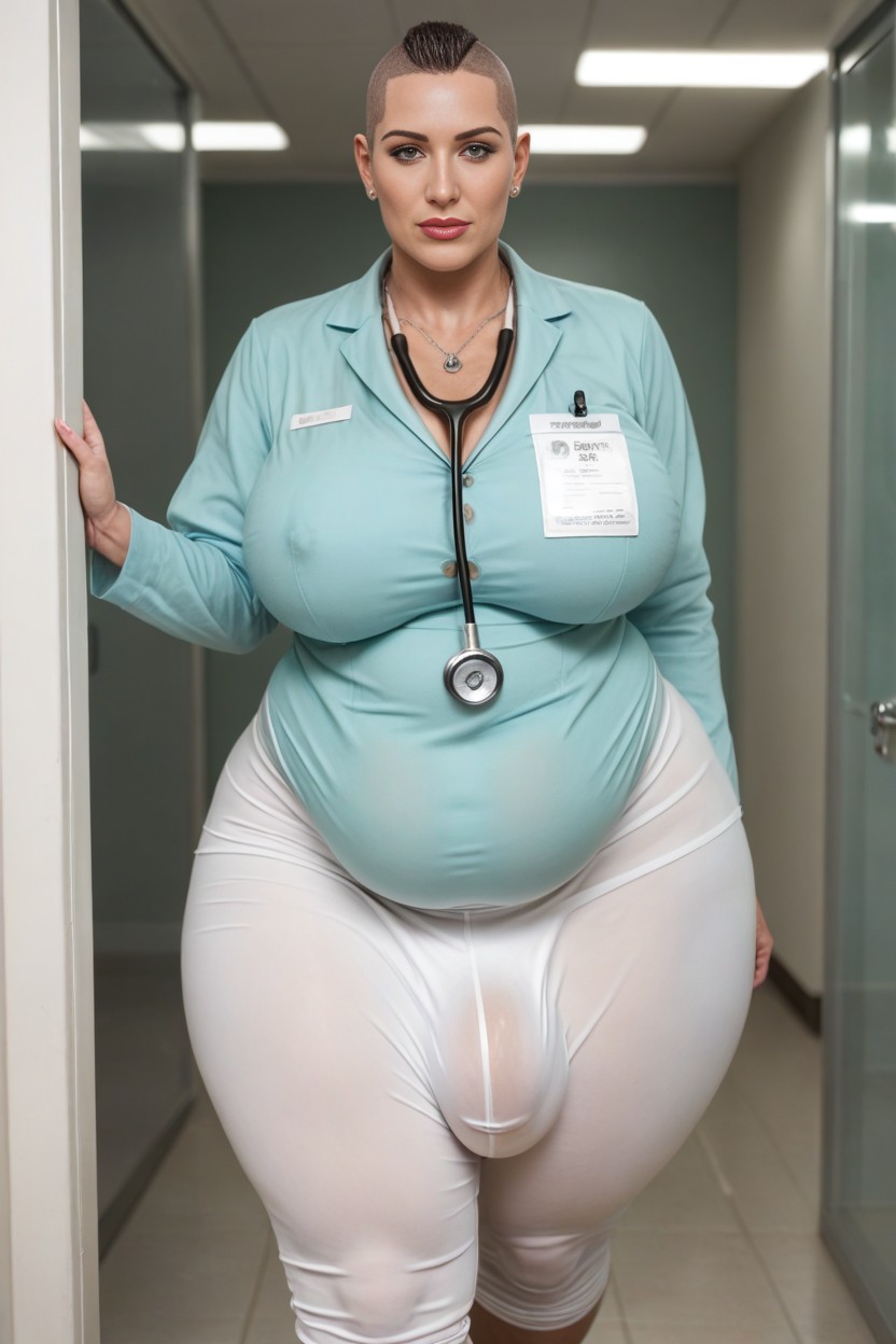 Gigantic Ass, Bald Head, Obese Big Belly AI Porn