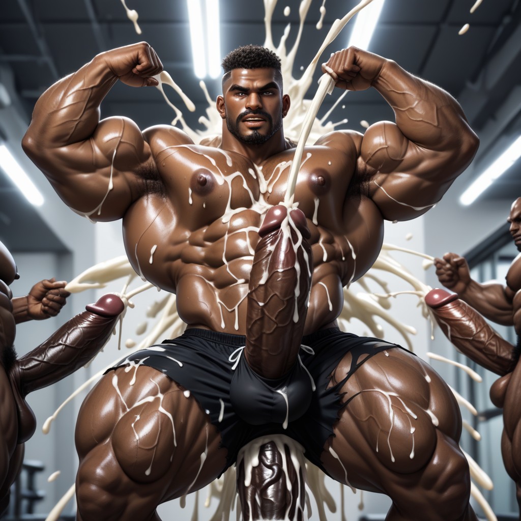Extremely Thick Cock, Holding Cocks, Cum Everywhere AI Gay Porn