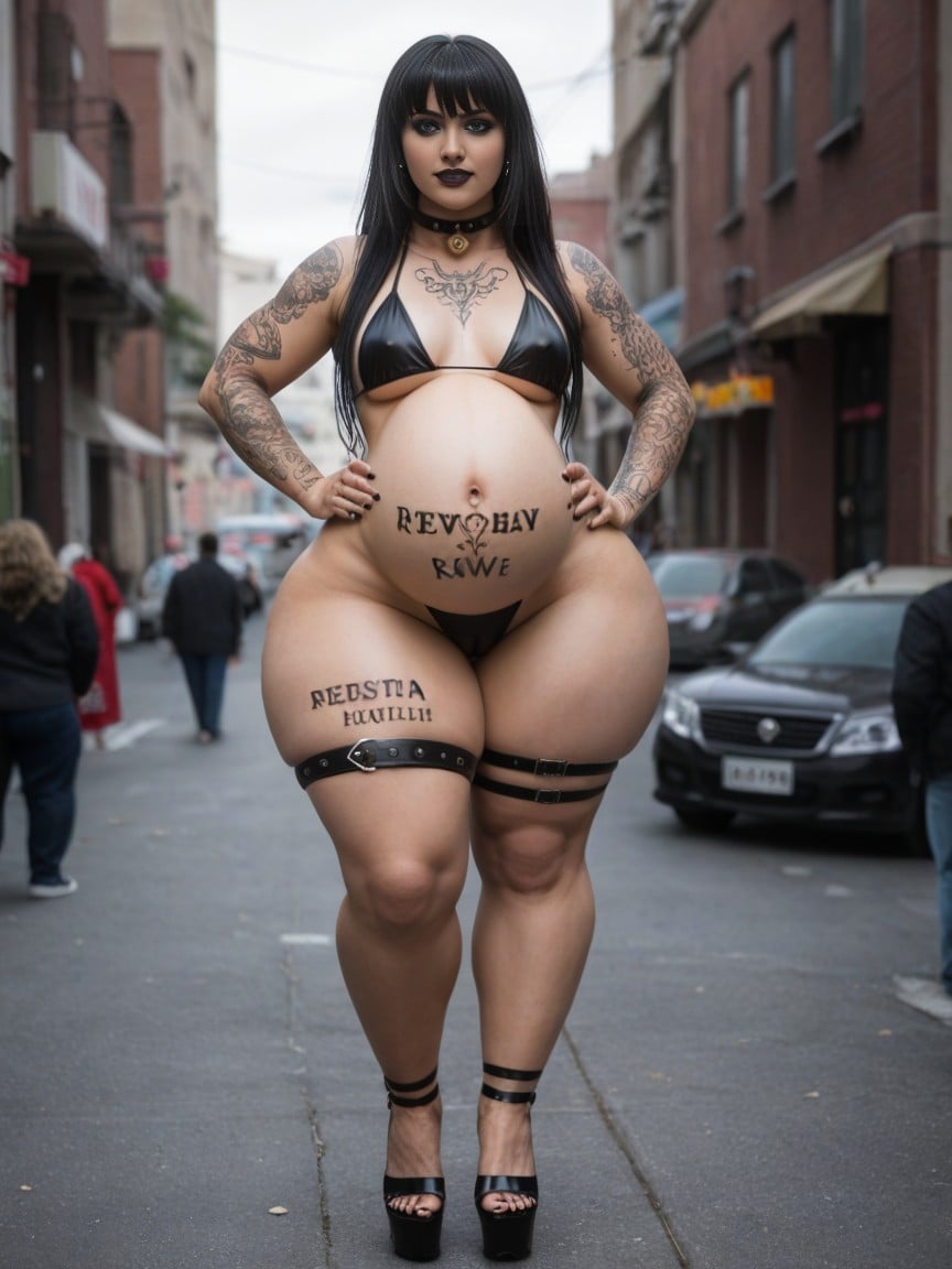 Puffy Cameltoe, Colourful Tattoos, Nipple Piercing AI Porn