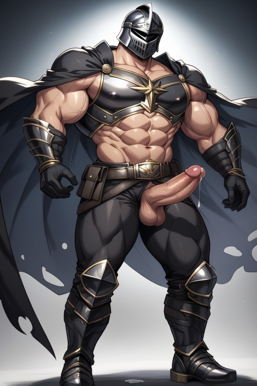 Fully Clothed, Black Armor Boots, 18+ AI Gay Porn