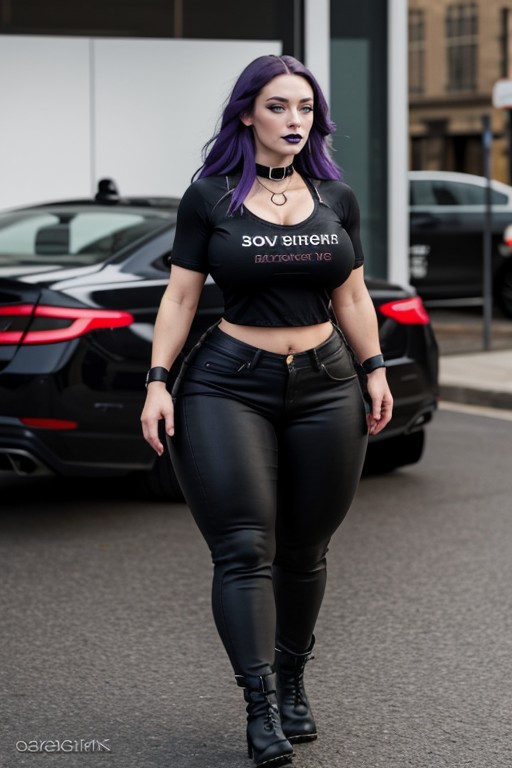 V Neck Black T Shirt, Cute, Steroid Thighs AI Porn