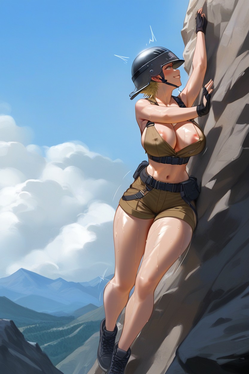 Rocks, Nipple Bulge, Bounce Lines Hentai AI Porn