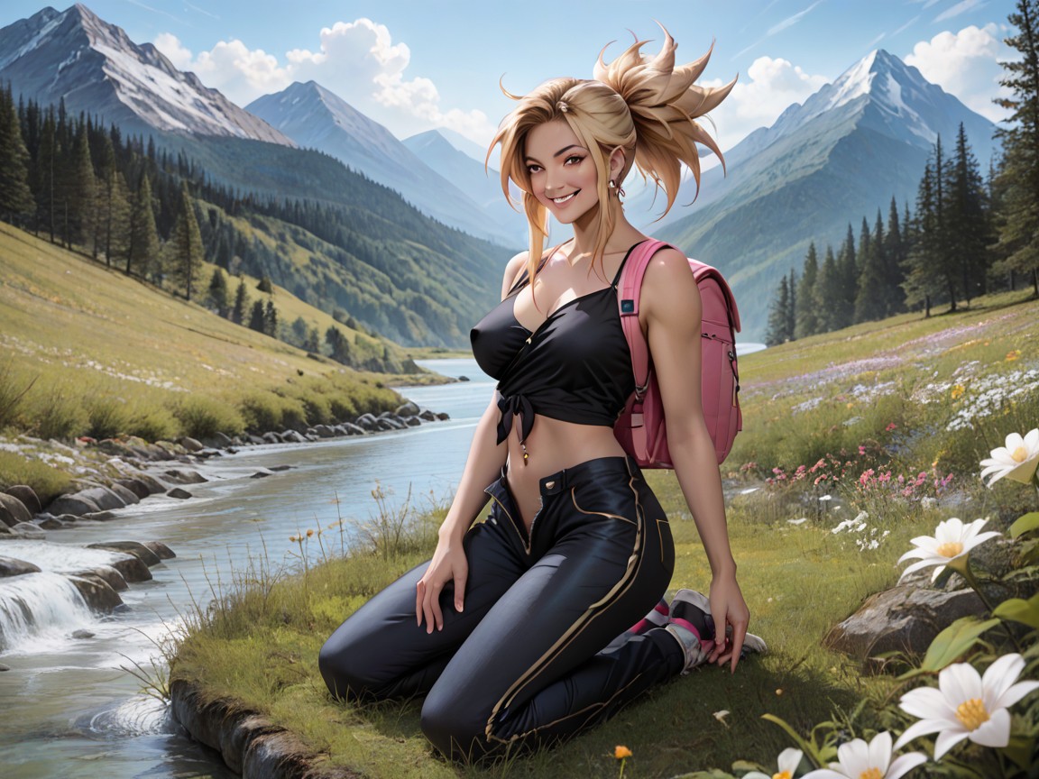Sexy, It Is A Really Hot Summer Day, One Person AI Porn