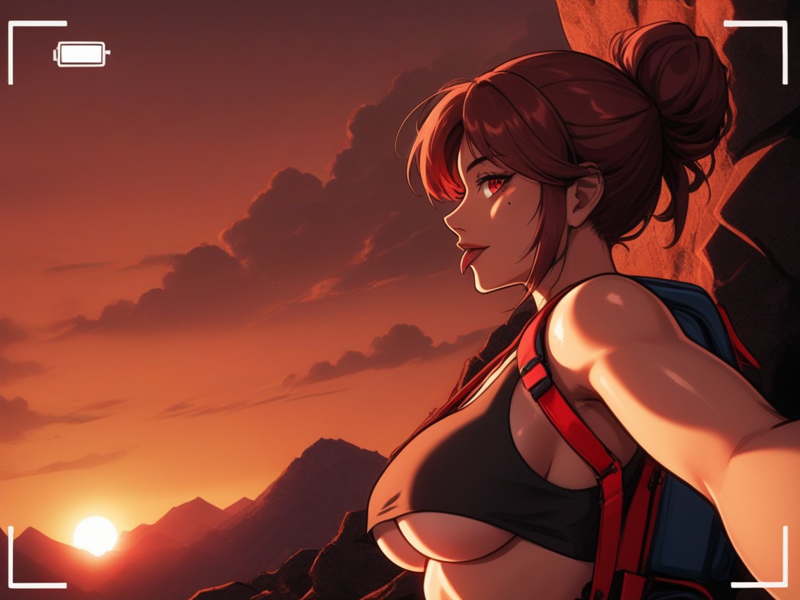 Volumetric, Foggy Background, Red Utility Belt Hentai AI Porn