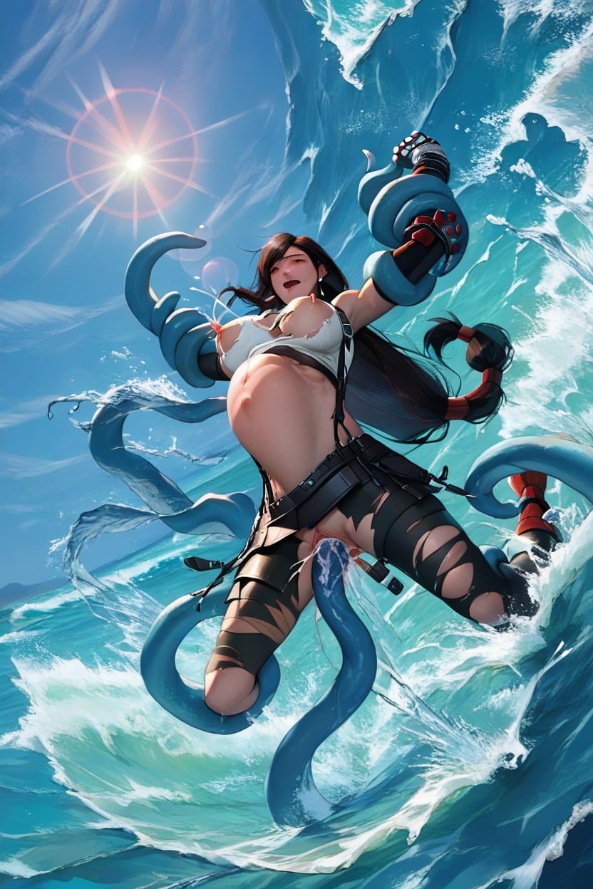 Dilated Asshole, Tentacles Anal Penetration, Splashing Water AI Porn