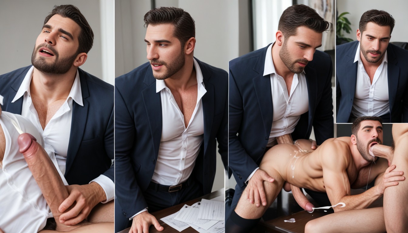 Anal Only, Face, Smart Black Shoes AI Gay Porn