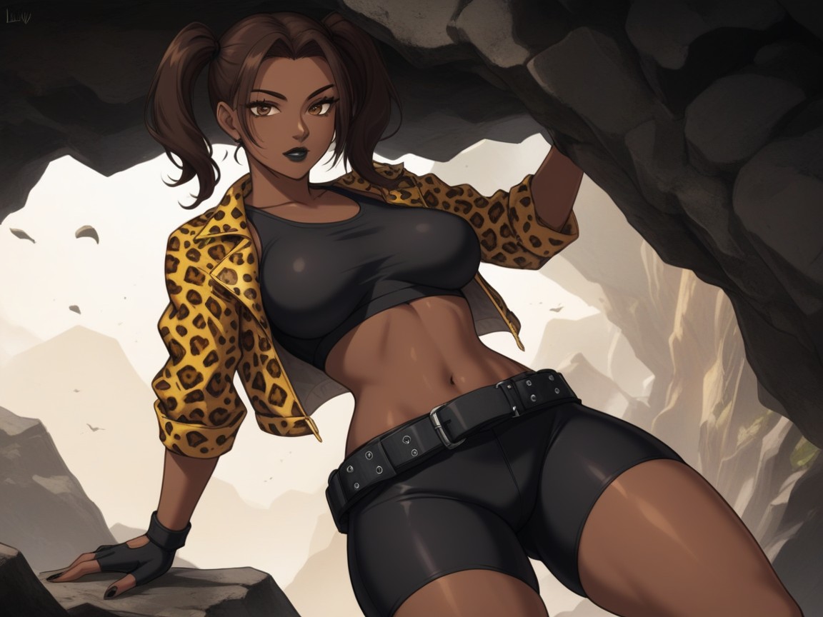 Gapped Thighs, High Color Contrast, High Breasts Hentai AI Porn