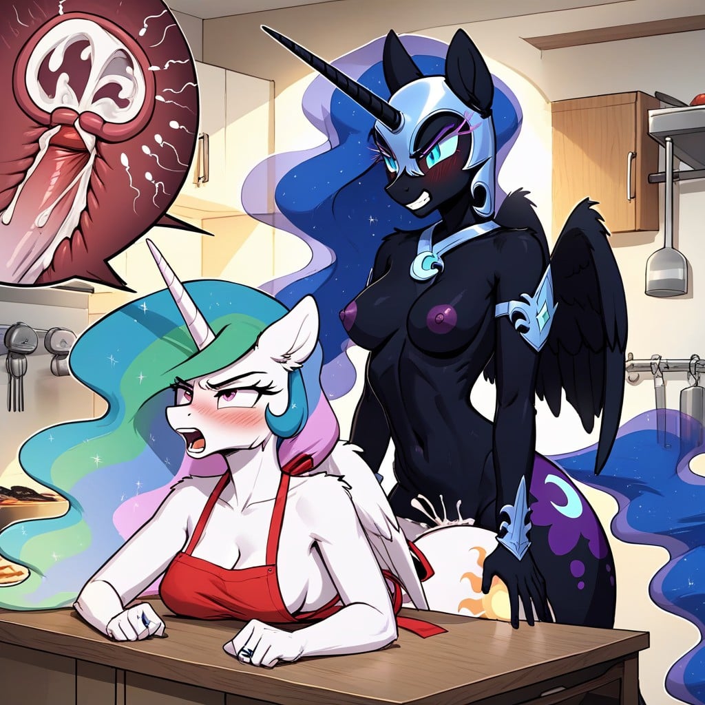 Apron, Small Breasts, Impregnation Furry AI Porn