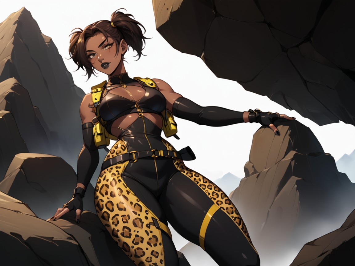 Breasts Apart, Dark Skin Brown, Hips Wider Than Shoulders ИИ порно