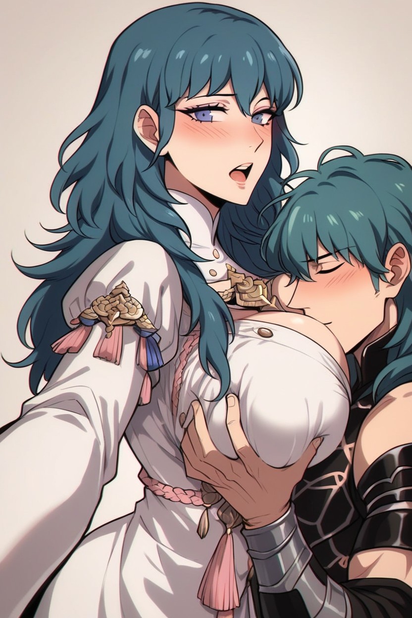 Breast Smother, Motorboating, Man Pushes Byleths Tits Together And Shoves His Face In Them Hentai AI Porn