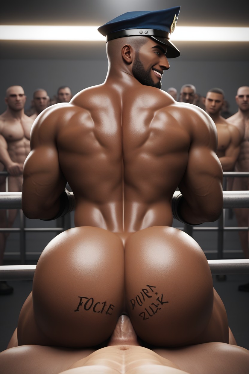 Military, Body Writing, Bottom Torturing Top AI Gay Porn