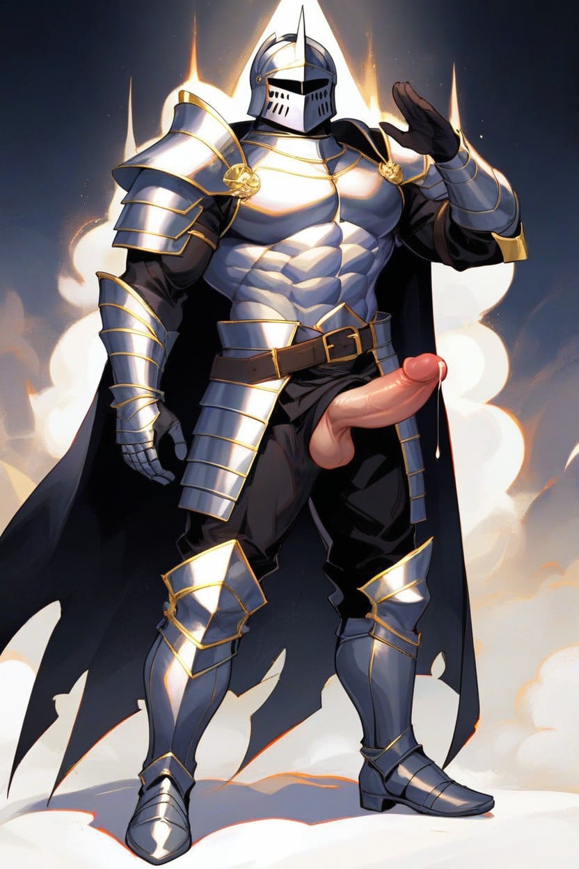 Looking At Viewer, Front Side View, Black Cape AI Gay Porn