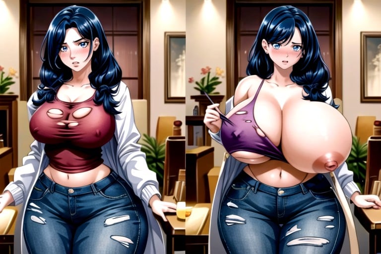 18+, Extremely Large Ass, Split Screen Hentai AI Porn