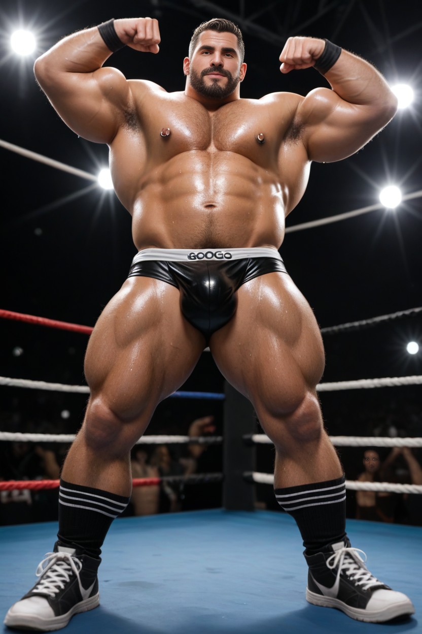 Flexing, Bulge, Latino AI Gay Porn