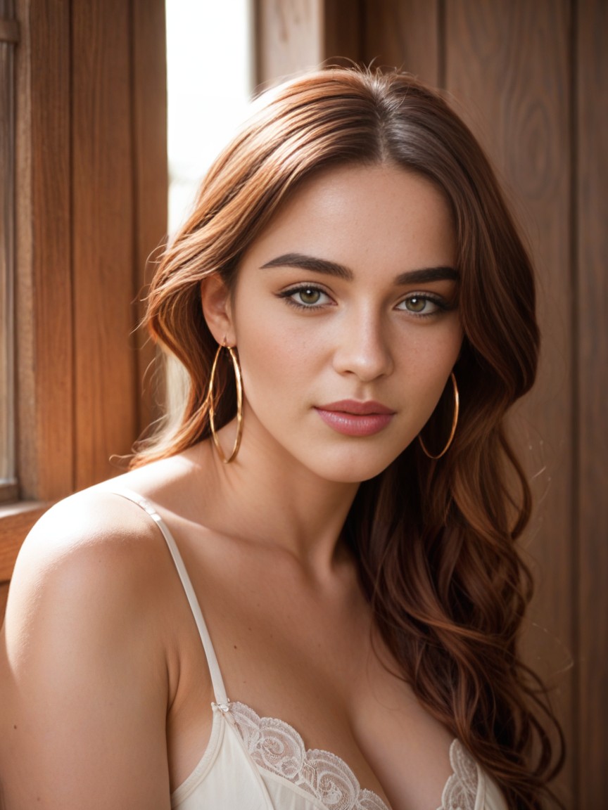 Subtle Dimples, Skinny, Simple Silver Hoop Earrings AI Porn