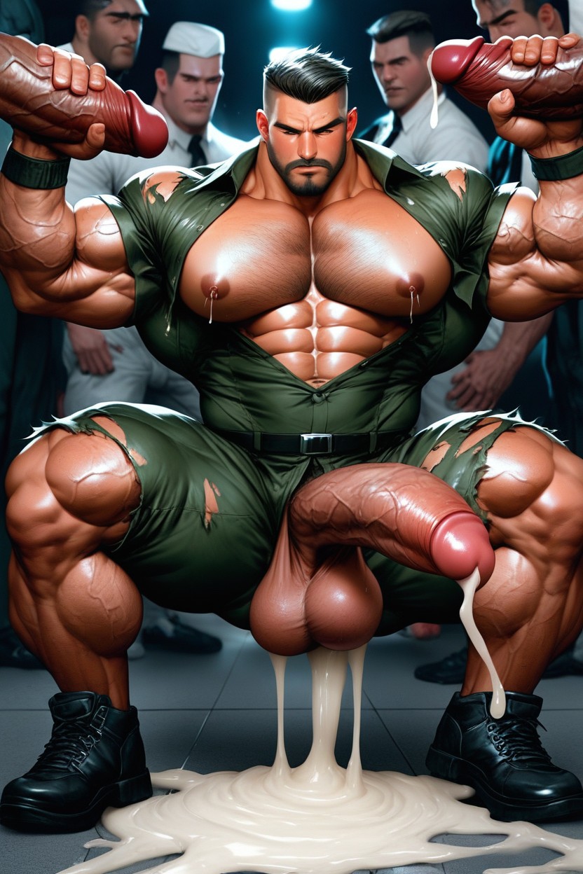 Gigantic, Ripped Clothes , Veiny Cocks AI Gay Porn
