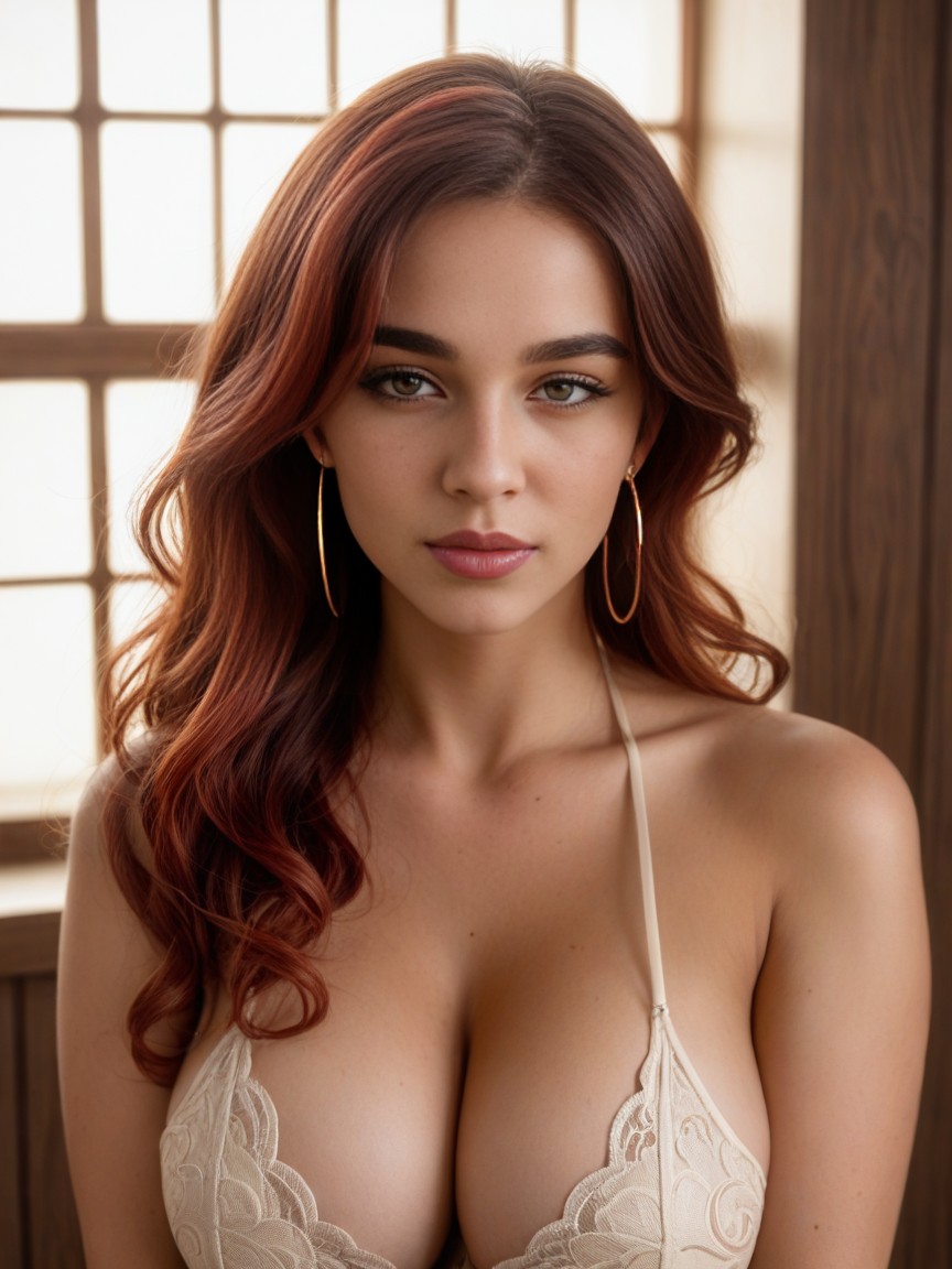 Softly Arched Brows, Solace Travis, Full Lips With Gentle Curve AI Porn