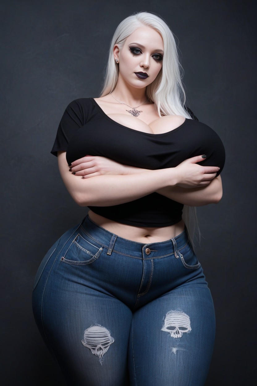 Casual, Breast Expansion, Ghostly White Skin AI Porn