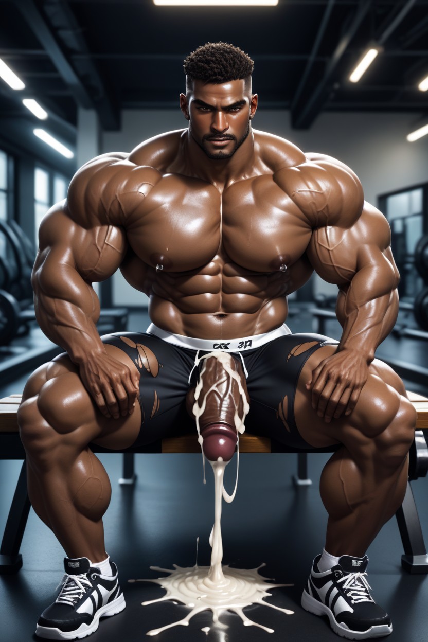 Gigantic Erection, Gym Training, Veiny Cock AI Gay Porn