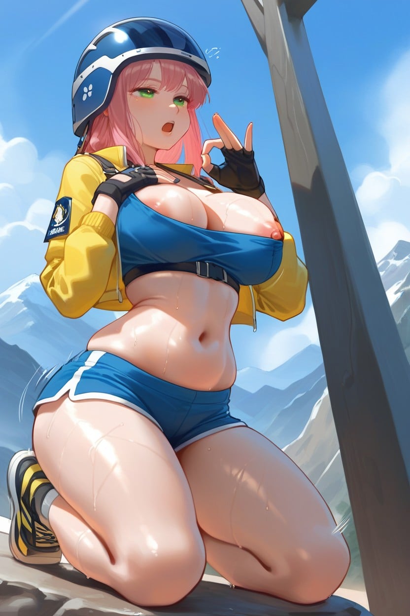 Dynamic Pose, Harness, Bounce Lines Hentai AI Porn