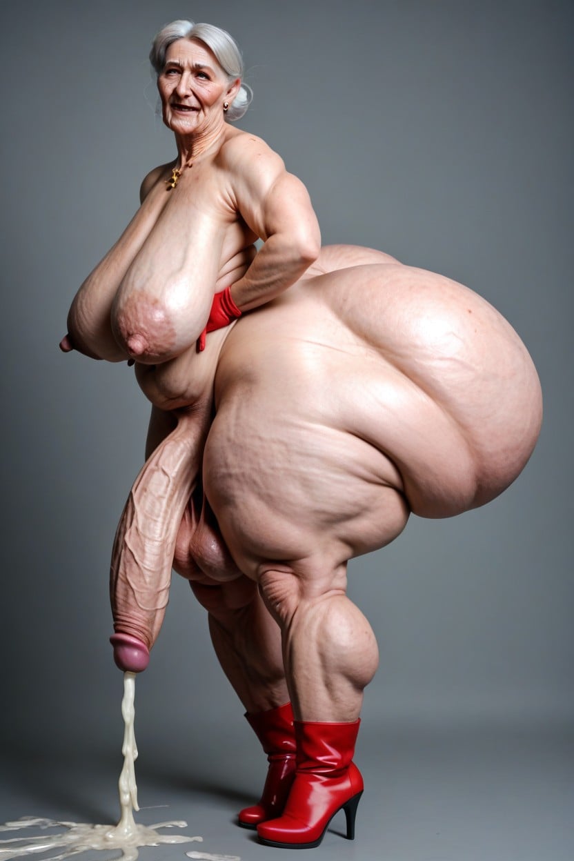 Cellulite Arms, Santa Boots, Stretch Marks On Ass 人妖AI黃片