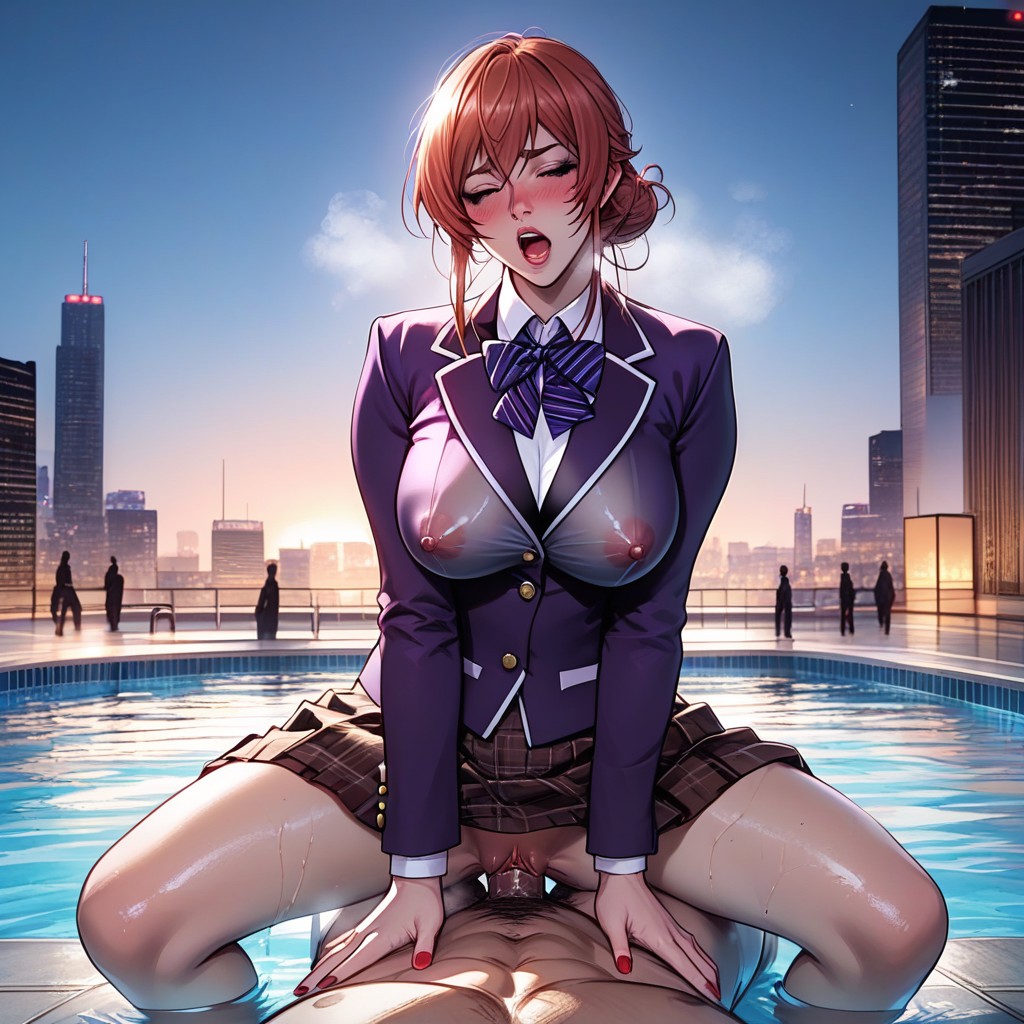 Puffy Lips, Oiled Up Skin, Bending Over Hentai AI Porn