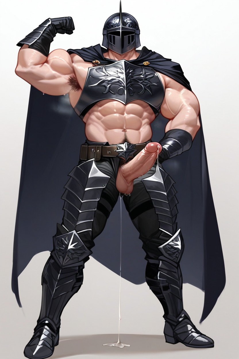 Full Body View, Precum Dripping, Large Biceps AI Gay Porn